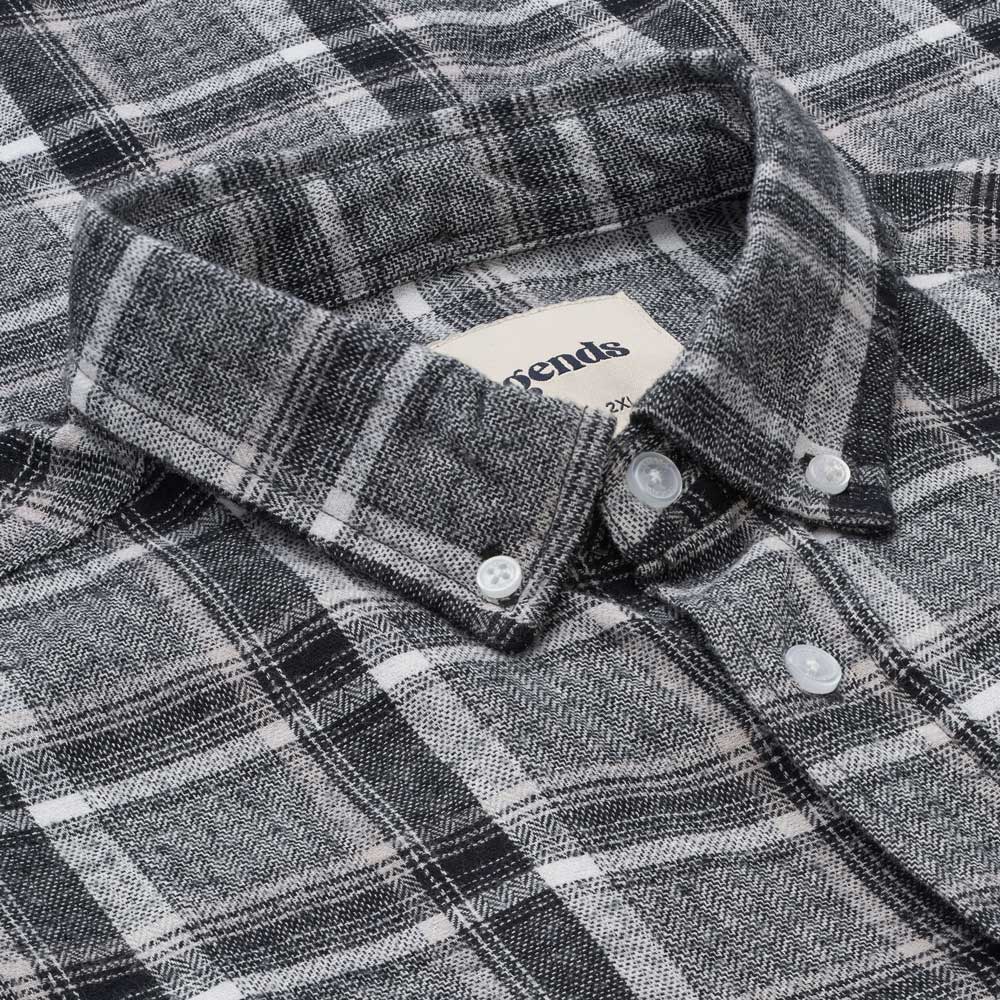 Legends Humphrey Flannel Check 02 Shirt Shirts L/S Grey