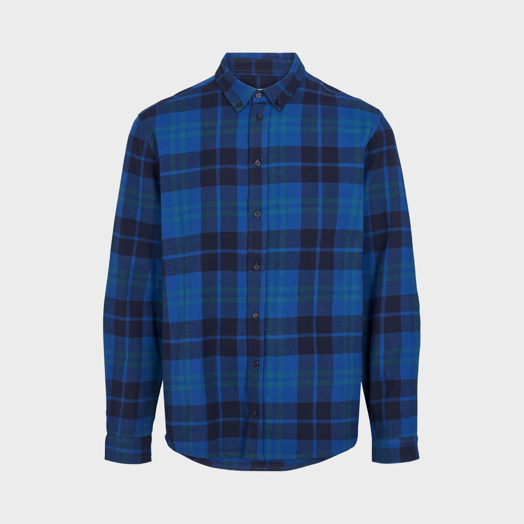 Legends Humphrey Flannel check shirt Shirts L/S Cobalt Blue