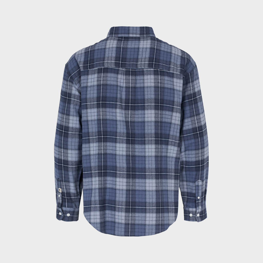 Legends Russel Flannel Check 04 shirt Shirts L/S Sea Blue